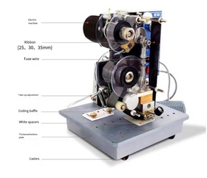 Automatisches elektrisches Heiß prägen Manuelles Chargen datum Kunststoff codier maschine Farbband Heiß codierung drucker Datums codierung maschine - Product Image 4