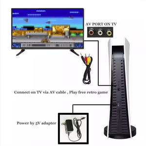 ホットGS5TVゲームコンソール8ビットゲームボックス、200クラシックAV出力GS5レトロビデオミニゲームステーション、デュアルワイヤードコントローラー付き