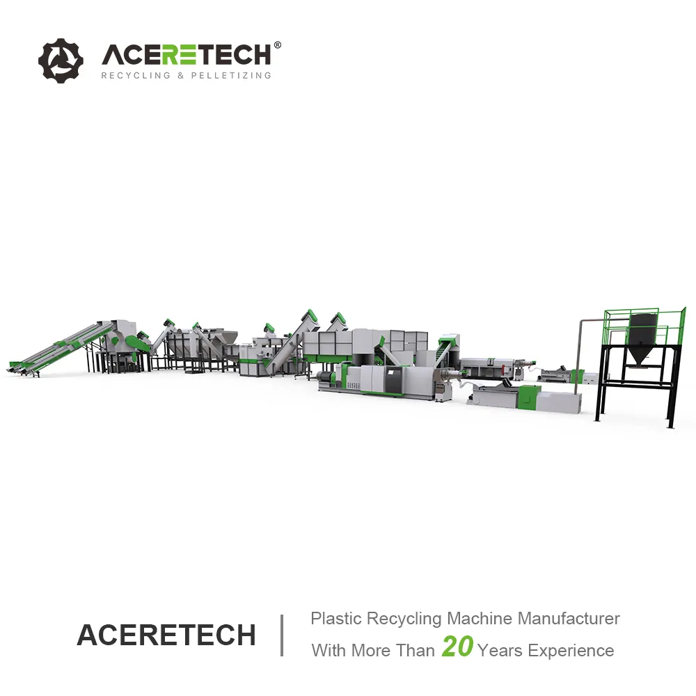 AWS-PE 1000 Kg/h-1500 Kg/h PE scarti di plastica riciclaggio lavatrici LDPE/LLDPE pellicola linea di produzione di lavaggio