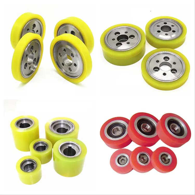 Factory non-standard customized Polyurethane Rubber Silicone 75A - 95A shore PU roller wheels