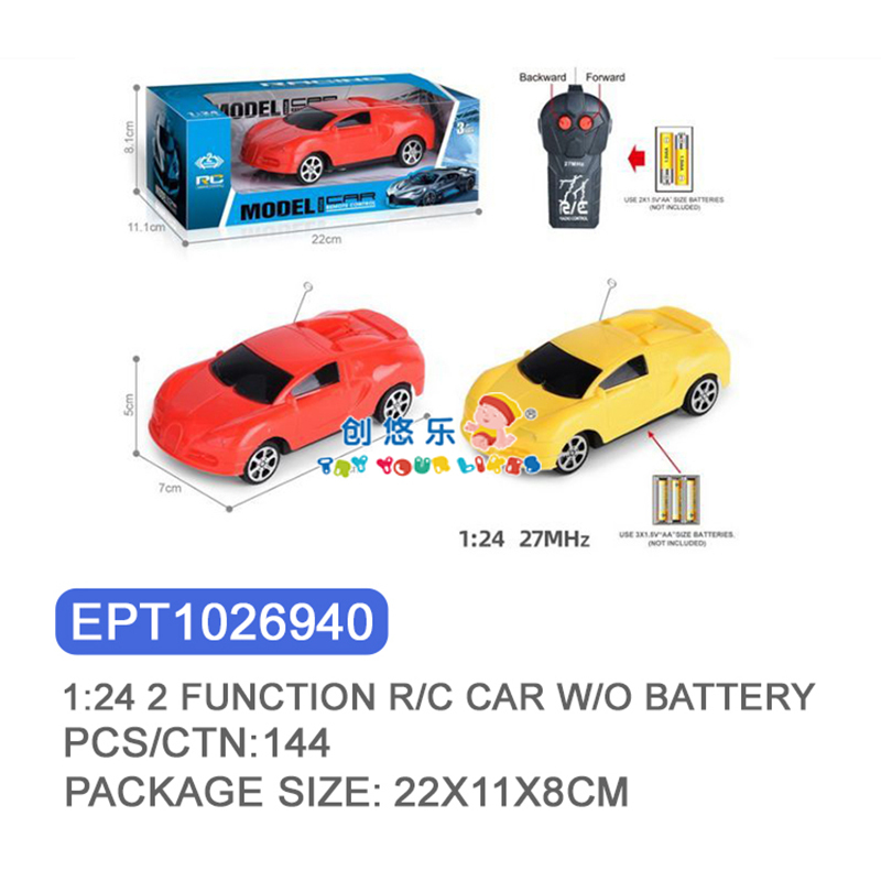 EPT1026940-27MHz 1:24 2CH Auto RC (144 pezzi/scatola)
