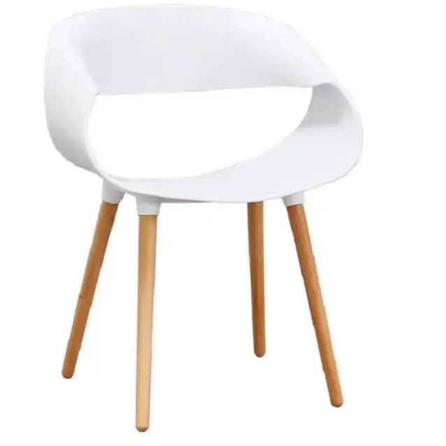 الخشب الساقين كرسي مقعد محمول تصميم في الهواء الطلق كراسي الطعام البلاستيكية التفاوض لأثاث المطعم