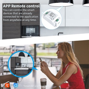 Tuya Control remoto 1 Gang interruptor de luz inteligente disyuntores Wifi inalámbrico 433MHz automatización del hogar Alexa módulo de relé de voz - Product Image 5