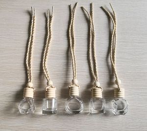 Empty Car Air Freshener Diffuser 5ml <strong>8ml</strong> 10ml Transparent Any Shape Car Hanging Perfume Glass <strong>Bottle</strong> <strong>With</strong> Wood <strong>Cap</strong> - Product Image 2