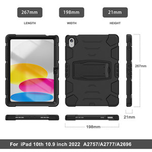 Apple <span class=keywords><strong>iPad</strong></span>第10世代カバーケース用にカスタマイズされた2022耐衝撃機能を備えた10.9インチの頑丈なシリコンスタンド