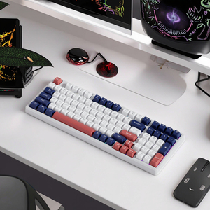 Teclado mecánico ergonómico para juegos inalámbrico RGB de 98 teclas, tres modos, intercambiables en caliente para Mac/PC/Win, multiordenador, escritorio árabe - Product Image 5