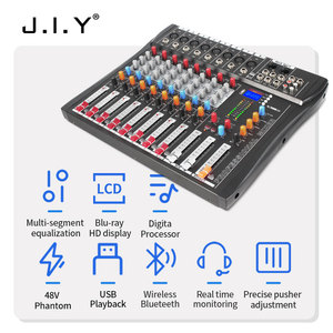 OEMプロフェッショナルコンソールMP3コンピューター入力内蔵99リバーブエフェクト8チャンネルプロフェッショナルオーディオミキサー - Product Image 2