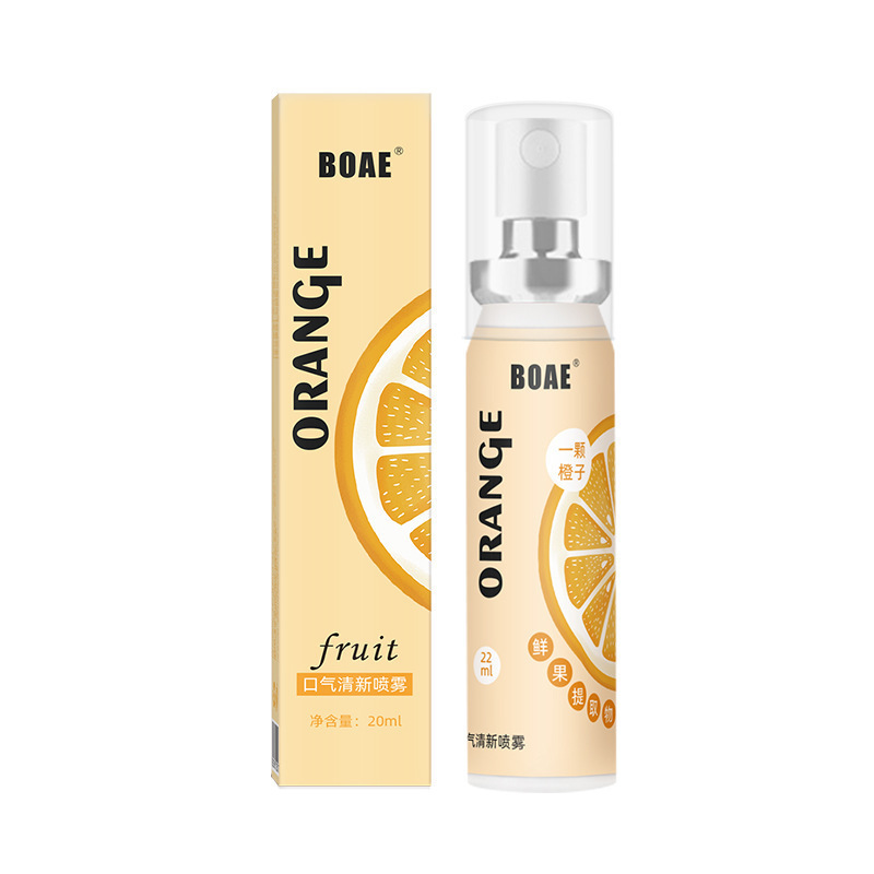 Fruit-flavored oral spray-orange flavor