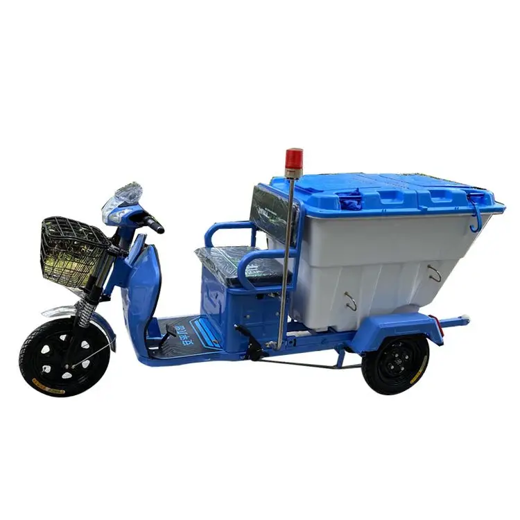 Triciclo eléctrico para transferencia de basura, tres ruedas para clasificación de basura, Cubo de limpieza, Coche