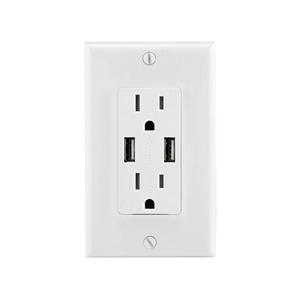 ที่ชาร์จไฟ USB แบบสองช่องทนทานต่อการงัดแงะที่4.0A ปลั๊กไฟของ USA - Product Image 1
