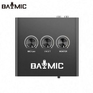 Home Live XLR 6,35mm Entrada Estudio Tarjeta de sonido Grabación Interfaz de audio Interfaz de tarjeta de sonido de audio USB pequeña