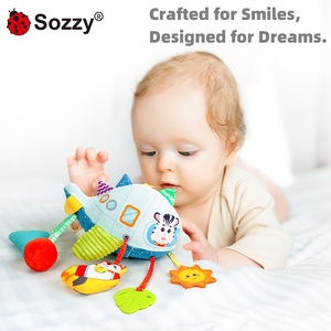 Sozzy ar avião carro navio Macio recheado Atividade Plush Puxar Cordas Sensorial bebê Pendurado Brinquedos para bebê cama carrinho berço