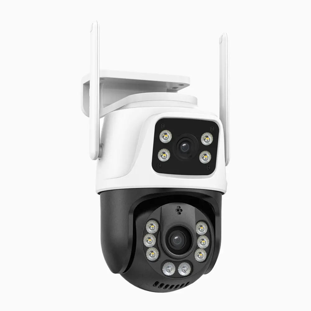Домашняя умная камера Qearim с двойным объективом, 6 Мп, 360 градусов, Wi-Fi, PTZ-камера, Bluetooth, технология видеонаблюдения
