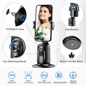 P01 Tracking Gimbal Live Video Vlog Self Shooting AI Face <strong>Following</strong> 360 Degrees Automatic Rotation <strong>Following</strong> Shooting - Product Image 3