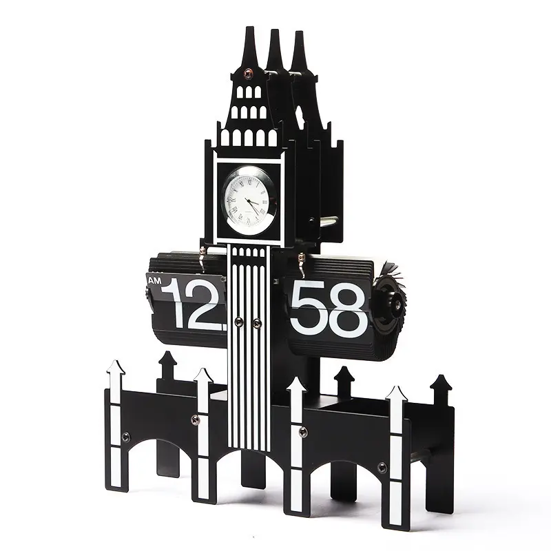 3D Big Ben Registro Relógio de Vinil Criativo Estilo Antigo Pendurado Relógio Clássico Decoração Home Relógio De Parede