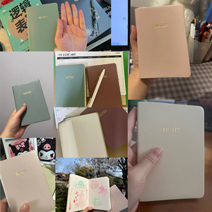 Bloc de notas A6 pequeño, con logotipo personalizado, cubierta de cuero suave, Mini diario de bolsillo, cuaderno, gran oferta - Product Image 3