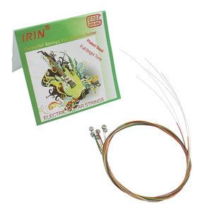 Juego de cuerdas de guitarra eléctrica IRIN E103 con 6 cuerdas de luz Alambre de acero recubierto de color Instrumentos de cuerda Piezas y accesorios - Product Image 1