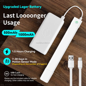 Tira LED USB dual recargable con sensor de movimiento, temporizador de armario de cocina emisor de blanco cálido para uso doméstico - Product Image 4