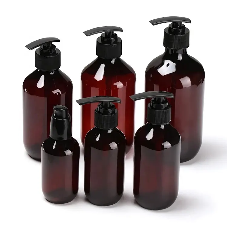 300/500ml di Plastica PET cosmetici bottiglia di profumo dispenser shampoo bottiglia di contenitori di imballaggio/Alcool a base di olio Bottiglie di Liquido Press Pompaggio
