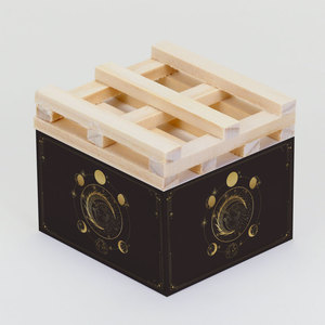 Venta al por mayor 76*76*50 MM Cubo de papel autoadhesivo bloque de notas adhesivas con logotipo rojo impreso para promociones característica paleta de madera - Product Image 4