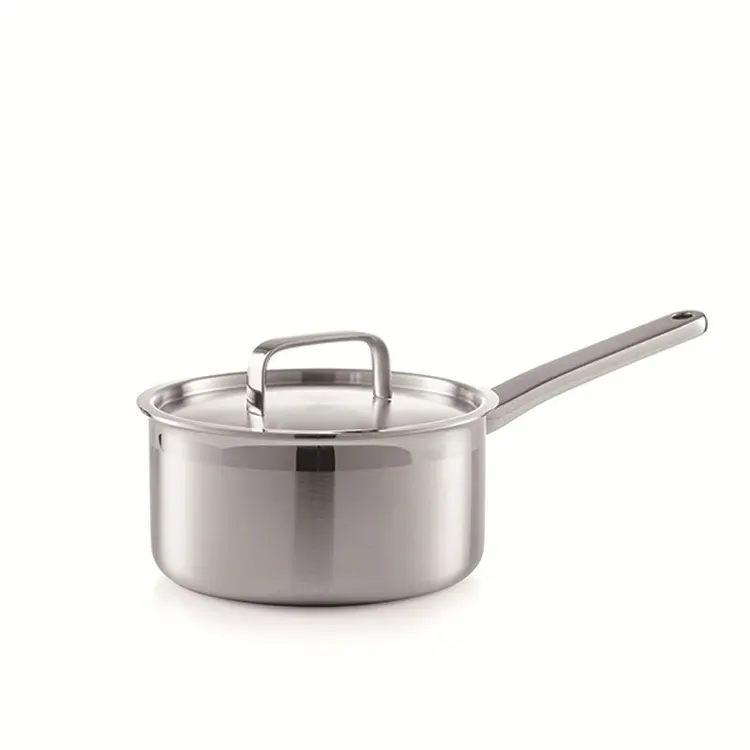 New Brand 304 Stainless Steel Milk Soup Cooking Pot Sauce Pan with The Lid