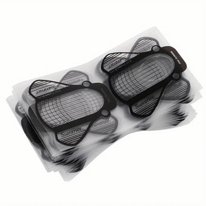 100 adet temizle Nail İpuçları uzantıları kılavuzu çift formlar UV jel oluşturucu alüminyum tırnak formları - Product Image 4