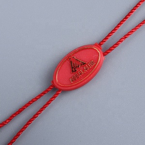 Hangtag Lock Custom Embossed Brand Name Logo Plastic Swing <strong>Loop</strong> <strong>Hang</strong> Tags Seal <strong>String</strong> for Garment - Product Image 4