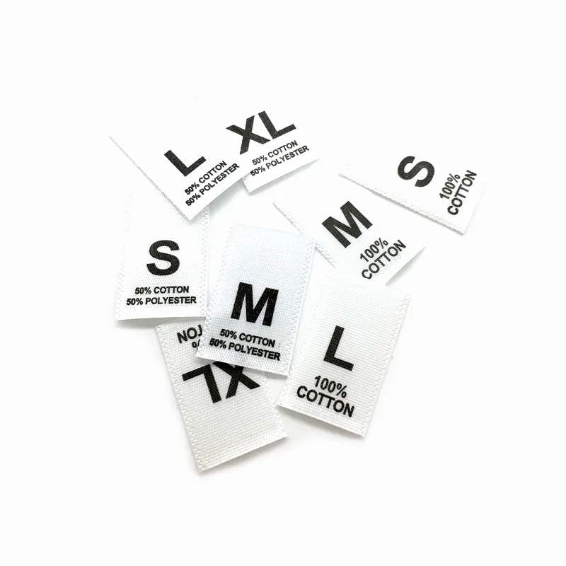 Etiqueta de tecido tecido de cetim com nome personalizado, corte reto, s m, l, xl, xxl, tamanho do pescoço, etiqueta, roupas