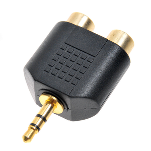 <strong>1</strong>/8&quot; 3.5mm Stereo Mini Plug to dual <strong>2</strong> <strong>RCA</strong> Female Jack <strong>Splitter</strong> Audio Connector for Stereo Audio Video Cable Convert - Product Image 2