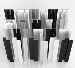 Hợp kim nhôm tấm thạch cao Trần hoàn thiện TRIM hình chữ T dải hình chữ U kênh treo trần cạnh phụ kiện gạch - Product Image 4