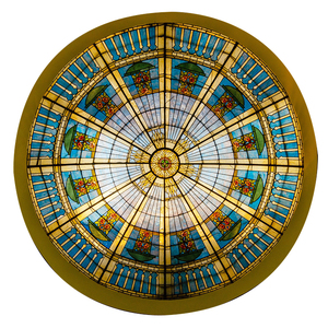Round Stained Glass Window in Ceiling for Basilica Factory Custom Religious Stained Glass Ceiling Dome Skylight Art Glass Roof - Product Image 4
