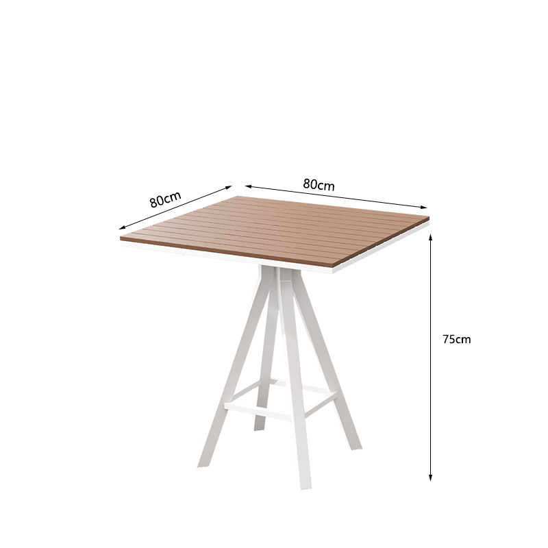 Mesa cuadrada blanca-808075cm