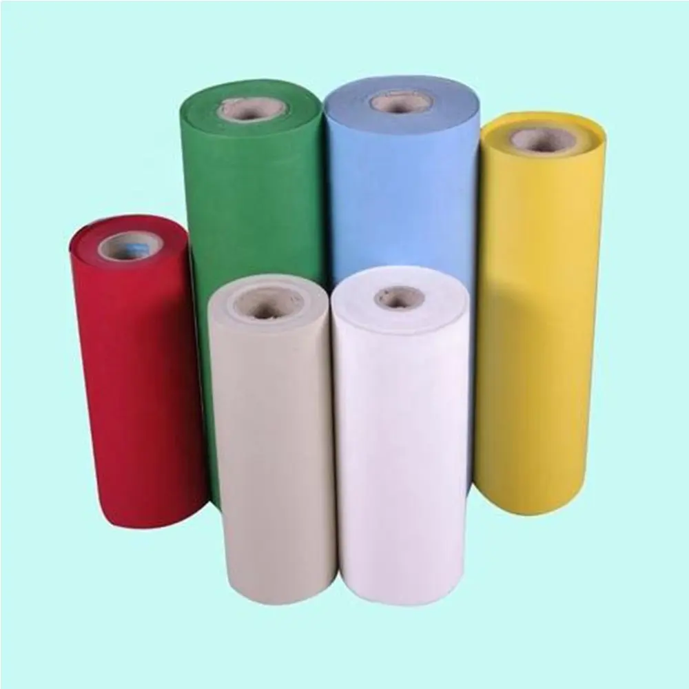 Bahan Flushable Biodegradable Woodpulp 100% Tisu Katun Serat Bambu Poliester dan Viscose Spunlace Gulungan Kain Bukan Tenunan