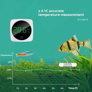 Termómetro para acuario de pecera, palo táctil inalámbrico, pantalla LED Digital de ± 0,1 °F para controlar la temperatura del Acuario de pecera - Product Image 3