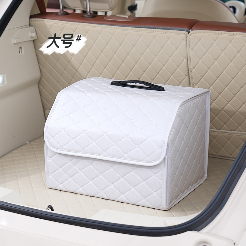 Large folding storage box, plain white