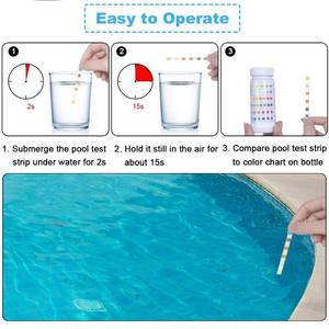 水泳貧しい人々とSPAのための最高の水質テスト50ストリップPH/アルカリ/シアヌル酸/硬度/臭素テストストリップ - Product Image 5