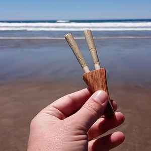 Handgefertigter Hölzerner Trident Cone-Halter für 5/3/2 Pre-Rolls, Individuelle Doppelrohr-Verpackung aus Holz für Supernatural Cones - Product Image 6