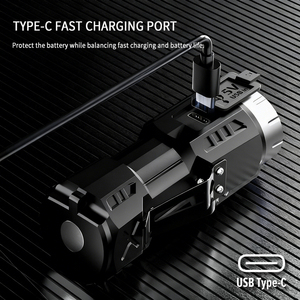 Đèn pin mini cầm tay siêu sáng, sạc USB, chất liệu ABS, dùng trong công nghiệp, di động, có nam châm, thích hợp cho ngoài trời, đi bộ đường dài, cắm trại, gia đình - Product Image 4