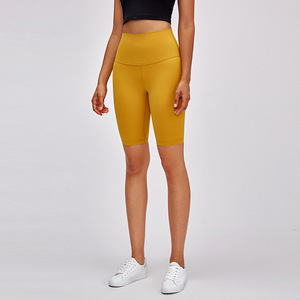 New High Waist Hip Lifting <strong>Lulu</strong> Yoga Pants Double Sided Hair Grinding Stretch Slim Running Five-minute Pants GYM <strong>Lulu</strong> Shorts - Product Image 5