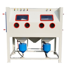 <strong>Big</strong> Sand <strong>Blasting</strong> Cabinet Manual Double Station Pressure Sandblasting Machine - Product Image 1