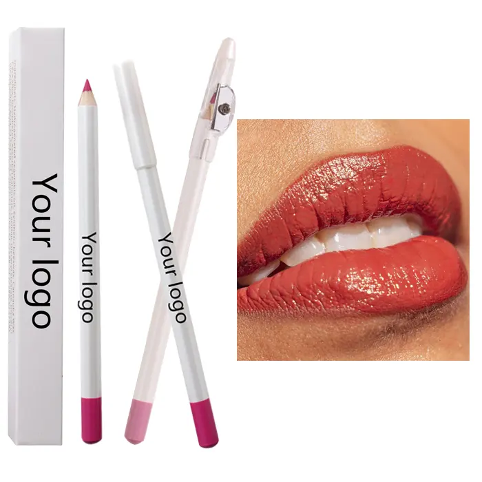 Venda direta da fábrica Waterproof Private Label Lip Liner Lápis Brown Creamy Lipliner Sem Logotipo 25 Cor Matte Pigment Lip Liner