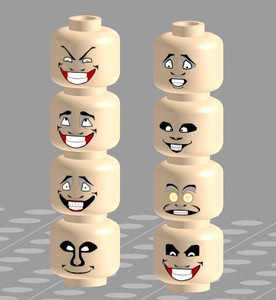 Cabeza con expresiones faciales Mini figuras de acción mezclan diferentes diseños de bloques de construcción personalizados para Minifigs - Product Image 2