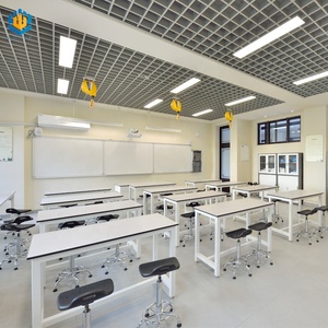 Banco da lavoro da laboratorio per mobili da laboratorio per computer esagonale scolastico - Product Image 4