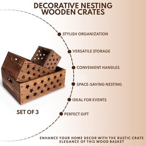 Декоративные деревянные ящики для хранения - Product Image 3