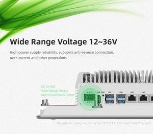 15 pollici HMI IP65 pannello industriale PC schermo capacitivo Intel J6412 M.2 incorporato Computer Linux OS i5 Fanless Design Codesys - Product Image 5