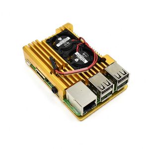 <strong>Raspberry</strong> <strong>Pi</strong> 3 Model B plus dedicated Aluminum <strong>Case</strong> with Dual Cooling Fan Metal Shell Black Enclosure for <strong>Raspberry</strong> <strong>Pi</strong> 3 Model B - Product Image 5