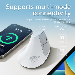 Ajazz Chuột đứng không dây I300 Chuột chơi game chế độ kép 84G 1600DPI nhẹ - Product Image 5