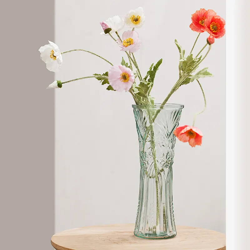 Yuncheng giardino semplice trasparente fiori freschi Dracaena idroponica decorativo dritto cilindro vita vaso di vetro