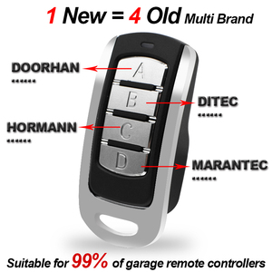 Control remoto Universal para puerta de garaje, 280-868 MHz, abridor de puerta, duplicador de código rodante fijo, 433mhz, 433,92 transmisor de mano, clon - Product Image 6