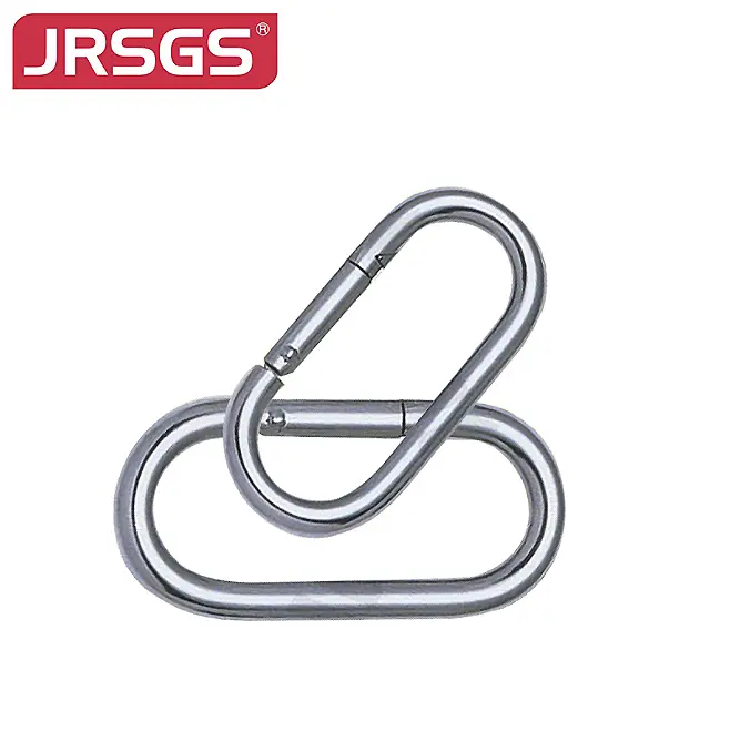 JRSGS vente en gros, anneau de forme ovale, mousqueton en métal en acier inoxydable 304/316, mousqueton droit SGM0068